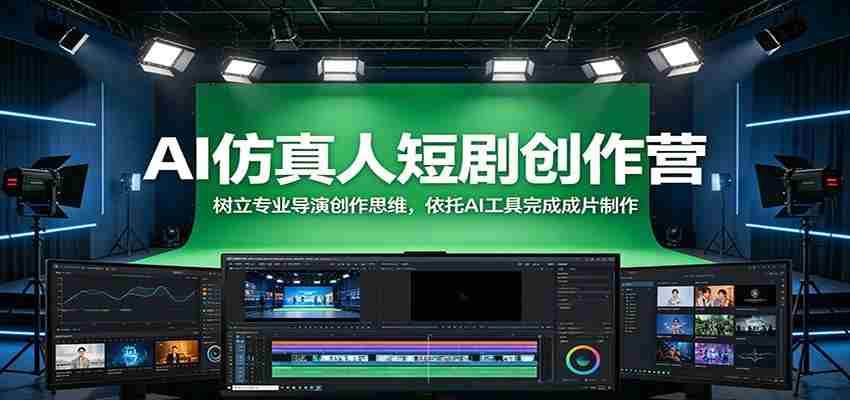 AI仿真人短剧创作营：树立专业导演创作思维，依托AI工具完成成片制作-副业部