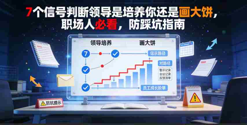 付费文章：7个信号判断领导是培养你还是画大饼，职场人必看，防踩坑指南-副业部