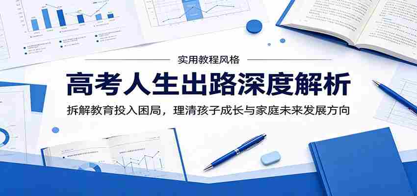高考人生出路深度解析：拆解教育投入困局，理清孩子成长与家庭未来发展方向-副业部