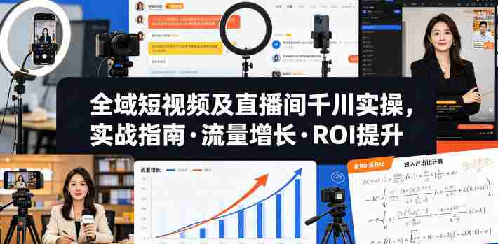 全域短视频及直播间千川实操，实战指南·流量增长·ROI提升（更新）-副业部