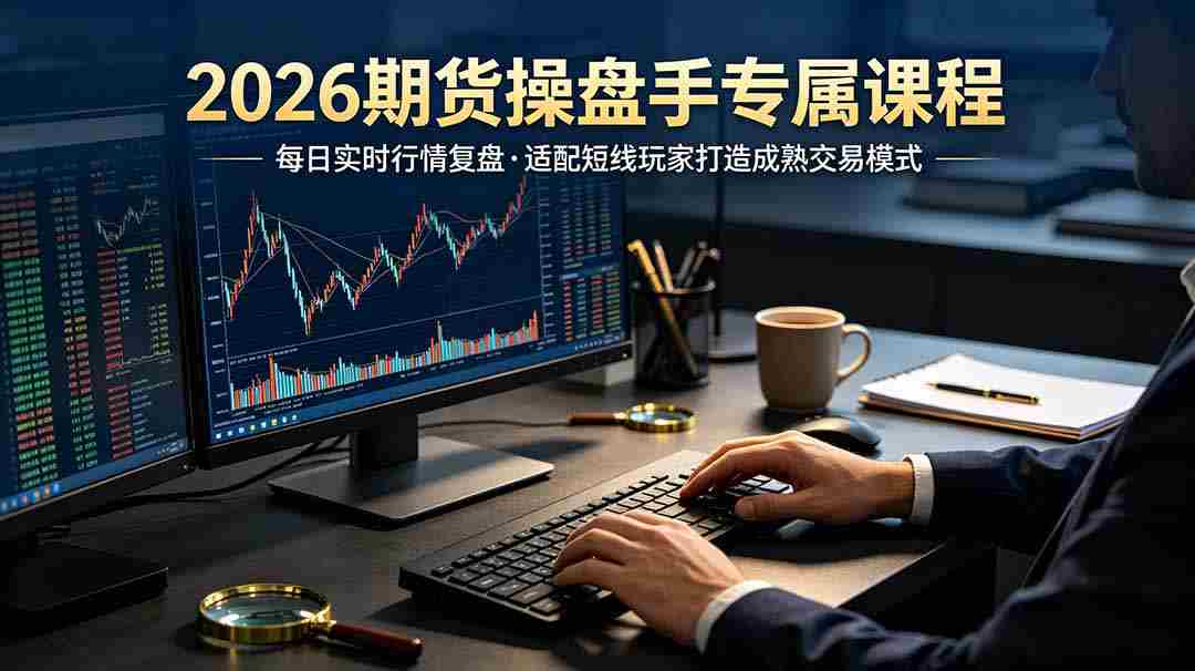 （19093期）2026期货操盘手专属课程-更新6月，每日实时行情复盘，适配短线玩家打造成熟交易模式-副业部