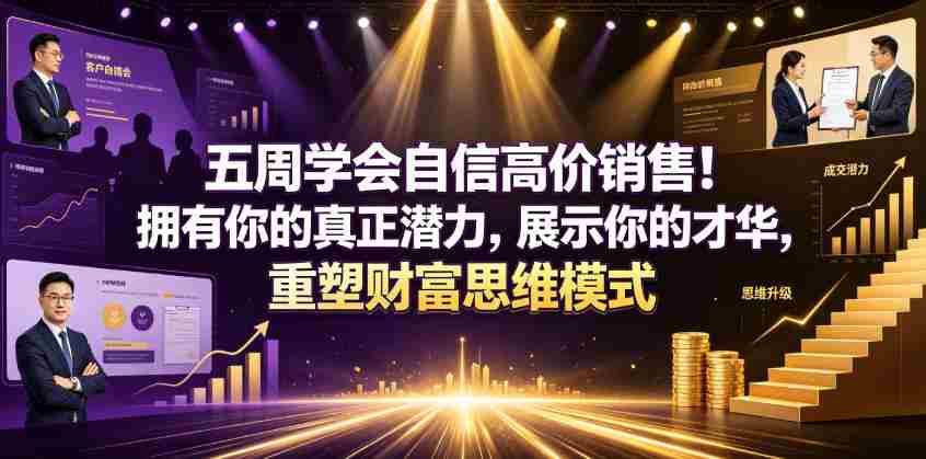 五周学会自信高价销售！拥有你的真正潜力，展示你的才华，重塑财富思维模式【原创双语字幕】-副业部