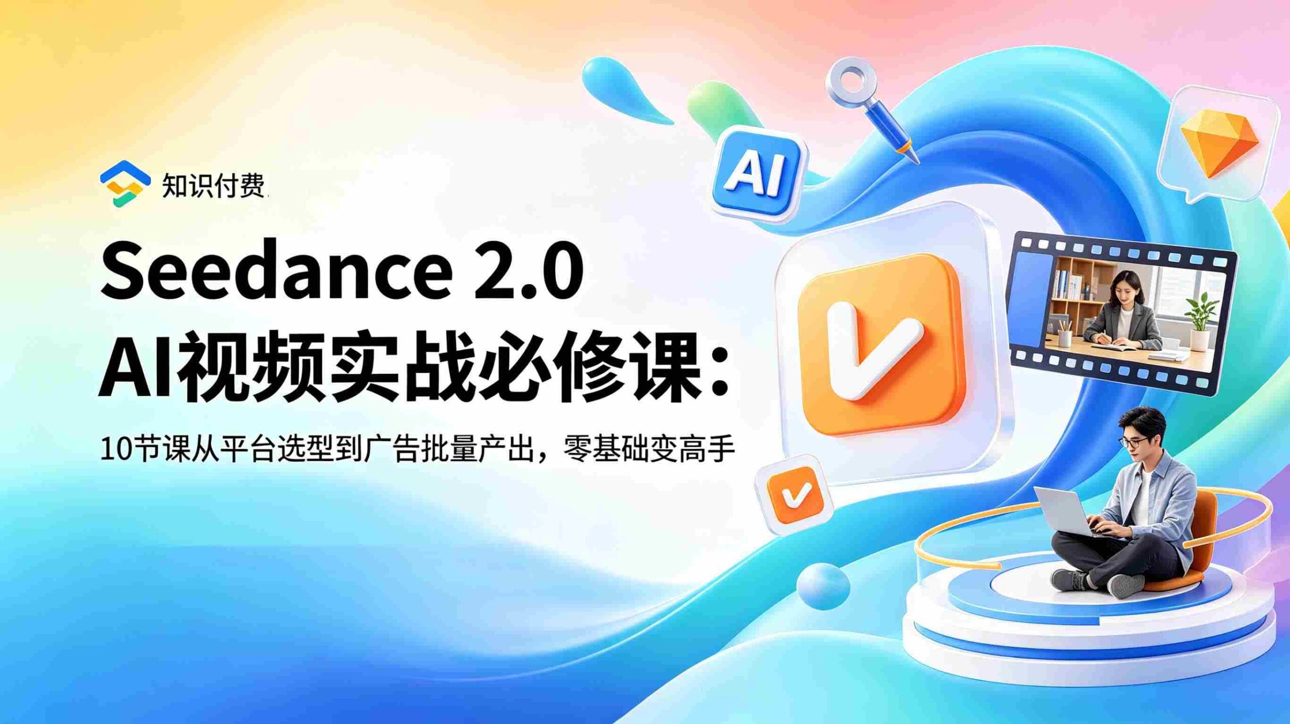 (18998期)Seedance 2.0 AI视频实战必修课:10节课从平台选型到广告批量产出,零基础变高手-副业部