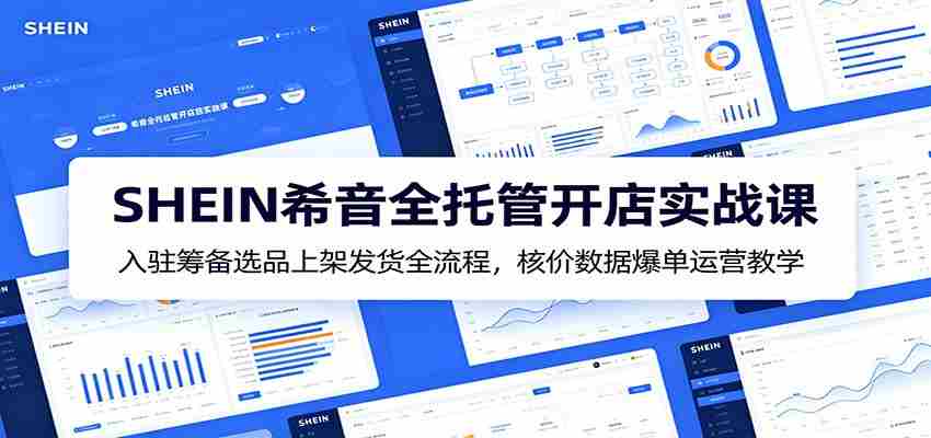 SHEIN希音全托管开店实战课：入驻筹备选品上架发货全流程，核价数据爆单运营教学-副业部