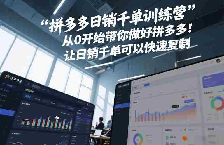 拼多多日销千单训练营，从0开始带你做好拼多多，让日销千单可以快速复制(更新26年6月)-副业部
