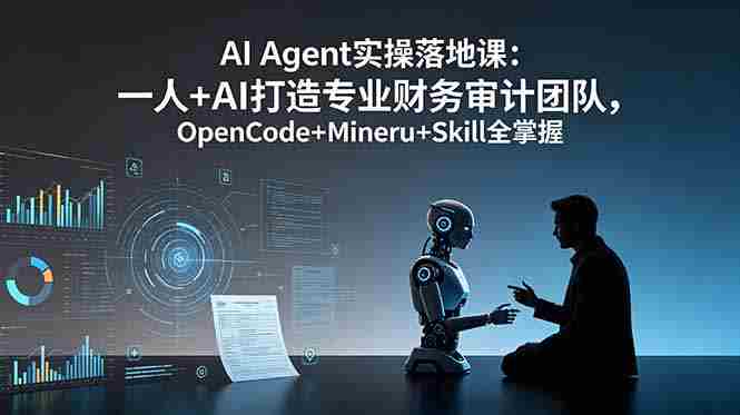 （19037期）AI Agent实操落地课：一人+AI打造专业财务审计团队，OpenCode+Mineru+Skill全掌握-副业部