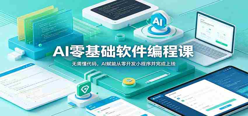 AI零基础软件编程课:无需懂代码,AI赋能从零开发小程序并完成上线-副业部