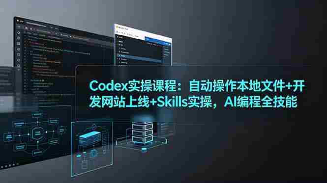 （19009期）Codex实操课程：自动操作本地文件+开发网站上线+Skills实操，AI编程全技能-副业部