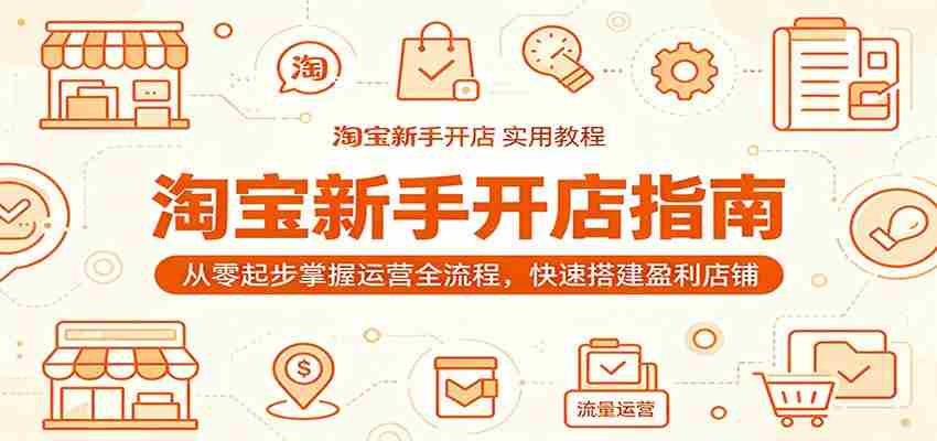 淘宝新手开店指南：从零起步掌握运营全流程，快速搭建盈利店铺-副业部
