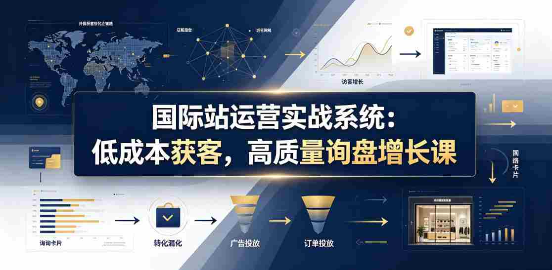 国际站运营实战系统：低成本获客，高质量询盘增长课（更新26年）-副业部