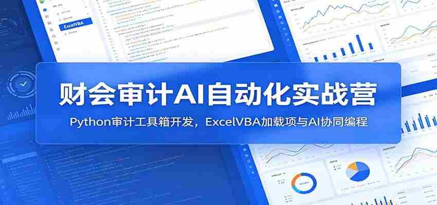 财会审计AI自动化实战营：Python审计工具箱开发，ExcelVBA加载项与AI协同编程-副业部