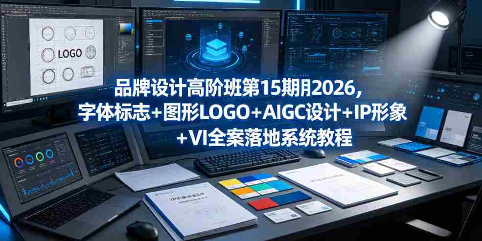品牌设计高阶班第15期2026，字体标志＋图形LOGO＋AIGC设计＋IP形象＋VI全案落地系统教程-副业部