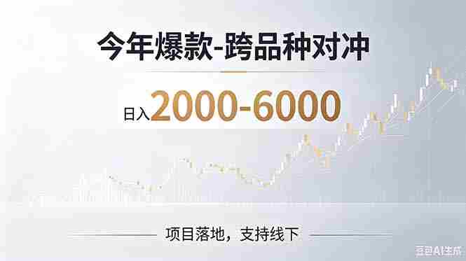 （19150期）2026创业新风口—跨品种对冲震撼首发！日收益2000-6000+，项目绿色长久，安全稳健-副业部