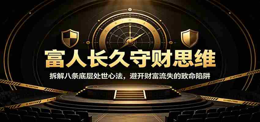 富人长久守财思维：拆解八条底层处世心法，避开财富流失的致命陷阱-副业部