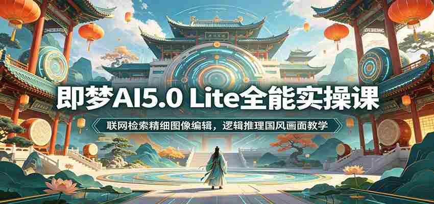 即梦AI5.0 Lite全能实操课：联网检索精细图像编辑，逻辑推理国风画面教学-副业部