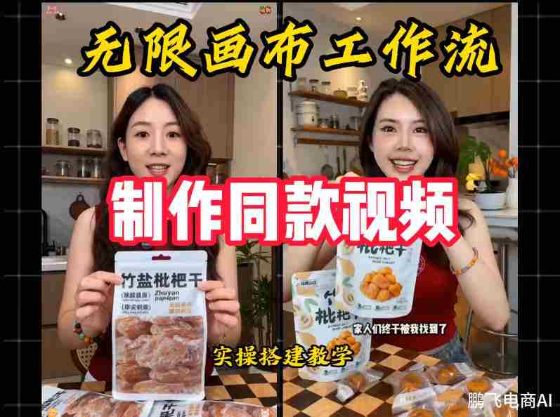 无限画布工作流一键复刻爆款带货视频，实操搭建，操作简单-副业部