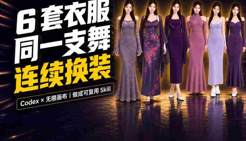 同一支舞，6套衣服按顺序切换：我把服装换装视频做成了一个Skill-副业部