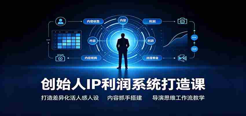 创始人IP利润系统打造课：打造差异化活人感人设，内容抓手搭建，导演思维工作流教学-副业部
