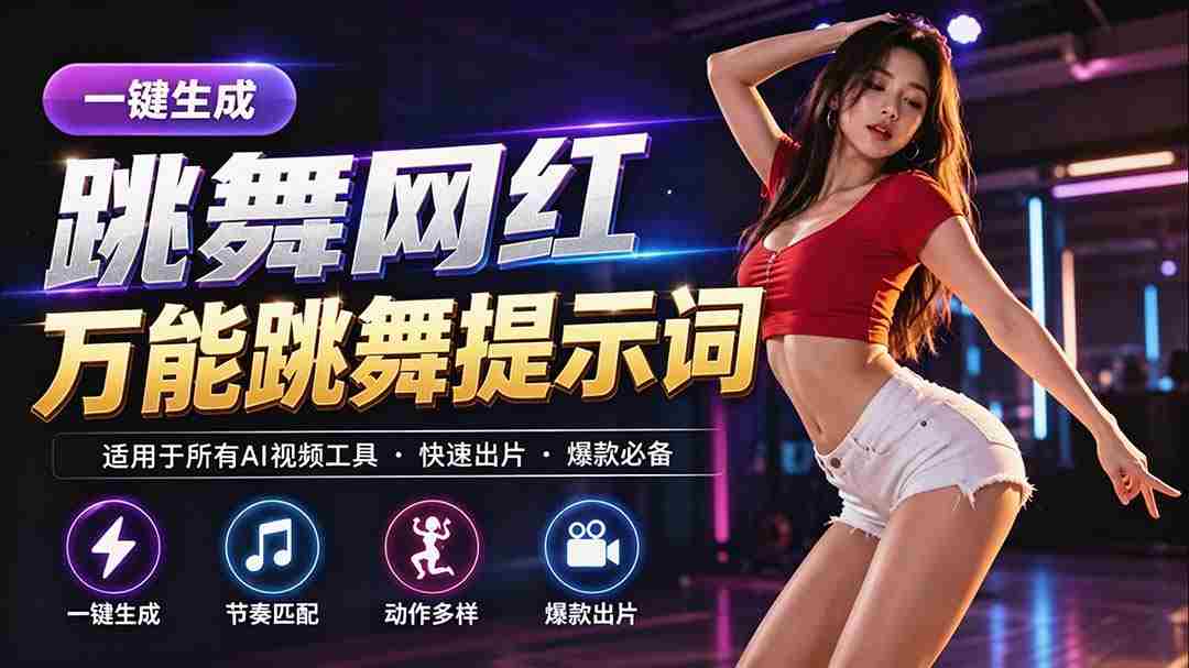（20146期）跳舞网红一键生成！万能AI跳舞提示词-任何模型都能用-副业部