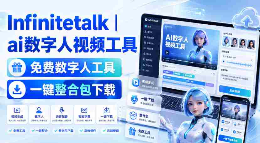 Infinitetalk丨ai数字人视频工具,免费数字人工具,一键整合包下载