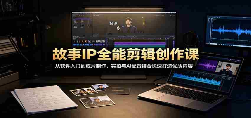 故事IP全能剪辑创作课：从软件入门到成片制作，实拍与AI配音结合快速打造优质内容-副业部