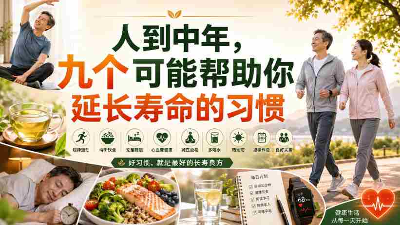 付费文章：人到中年，九个可能帮助你延长寿命的习惯-副业部