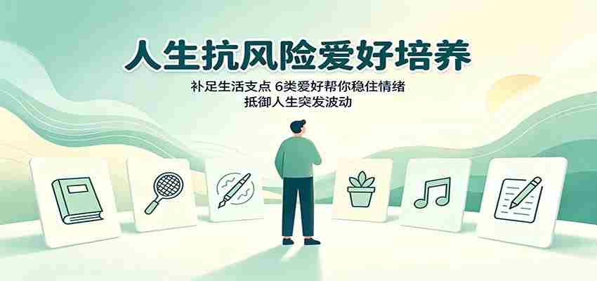 人生抗风险爱好培养：补足生活支点，6类爱好帮你稳住情绪，抵御人生突发波动-副业部