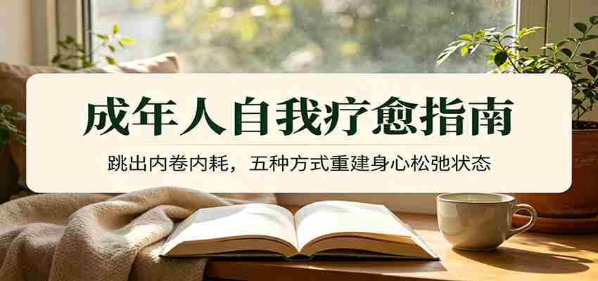 成年人自我疗愈指南：跳出内卷内耗，五种方式重建身心松弛状态-副业部