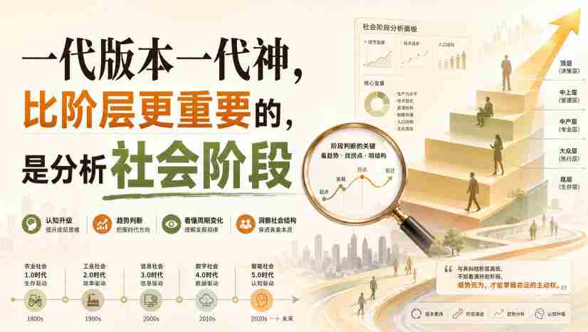 付费文章：一代版本一代神，比阶层更重要的，是分析社会阶段-副业部