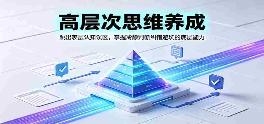 高层次思维养成：跳出表层认知误区，掌握冷静判断纠错避坑的底层能力-副业部