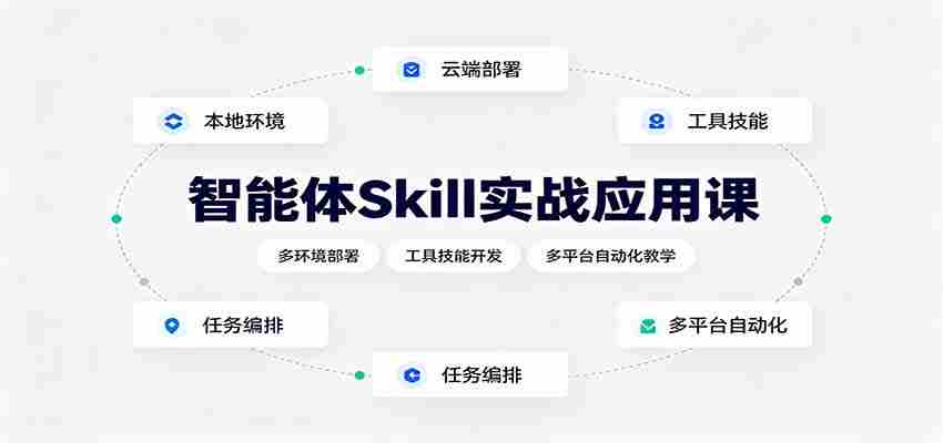 智能体Skill实战应用课：多环境部署，工具技能开发，多平台自动化教学-副业部