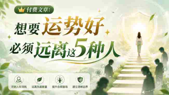 付费文章：想要运势好，必须远离这5种人-副业部