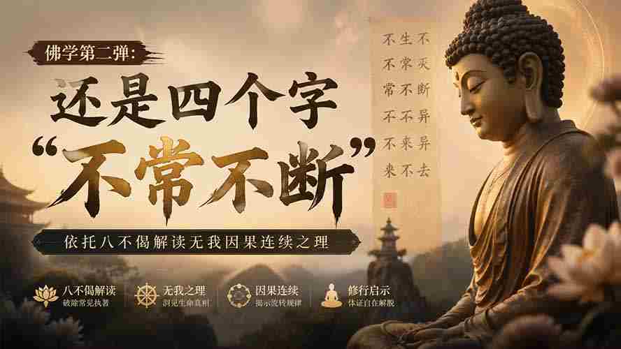 （19779期）付费文章：佛学第二弹：还是四个字“不常不断”依托八不偈解读无我因果连续之理-副业部