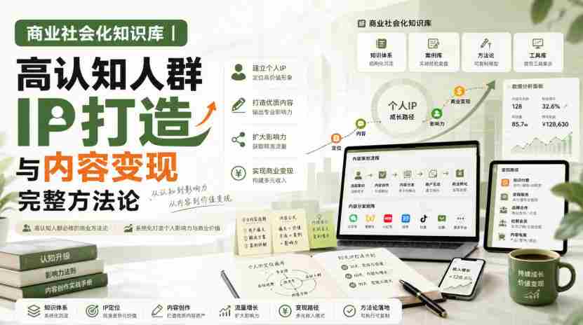 商业社会化知识库｜高认知人群IP打造与内容变现完整方法论【文档】-副业部