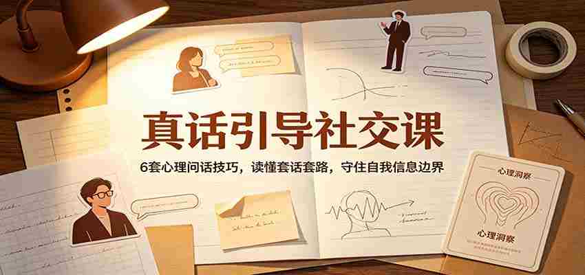 真话引导社交课：6套心理问话技巧，读懂套话套路，守住自我信息边界-副业部