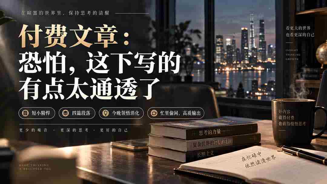 （20317期）灏泽付费文章：恐怕，这下写的有点太通透了-副业部