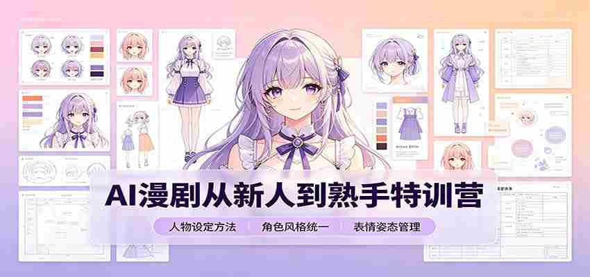 AI漫剧从新人到熟手特训营：剧本分镜创作，提示词模板，人物设定与工具资源-副业部
