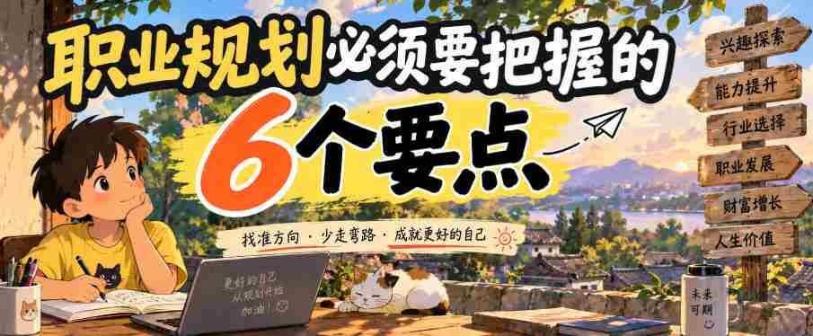 付费文章：职业规划必须要把握的6个要点-副业部