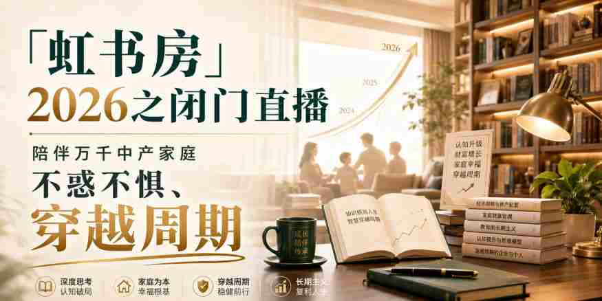 「虹书房」2026之闭门直播，陪伴万千中产家庭，不惑不惧、穿越周期-副业部