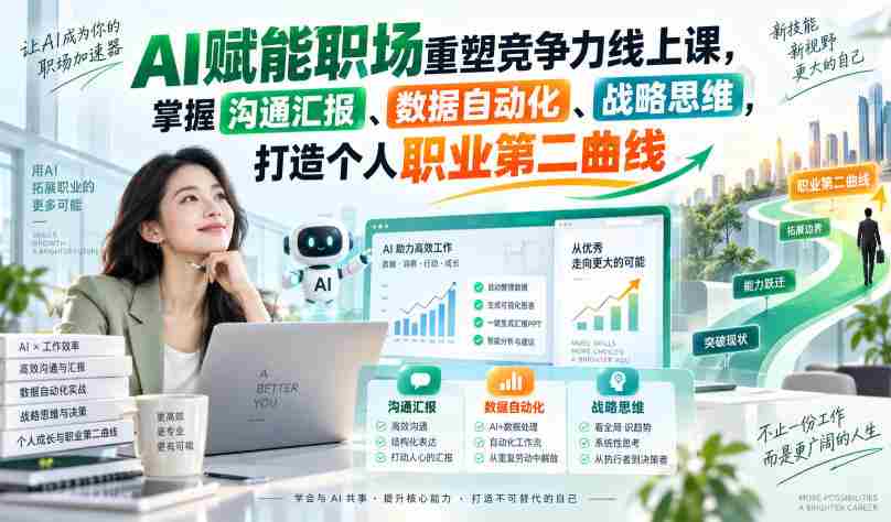 数字化时代职场新技能：AI助力，提升沟通、自动化和数据战略，拓展职业发展新维度-副业部