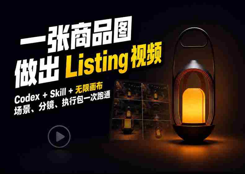 无限创意，Codex与画布联手，将商品图演绎成吸睛的Amazon视频清单-副业部