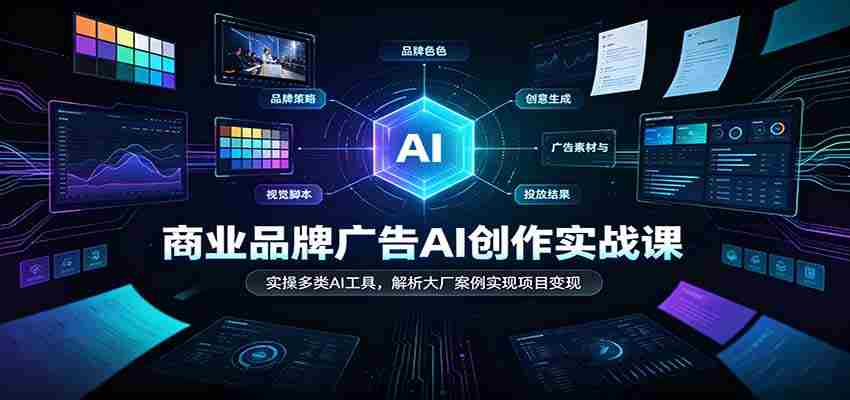 AI赋能商业广告创作：实战解析各大厂案例，多工具实操助力项目盈利