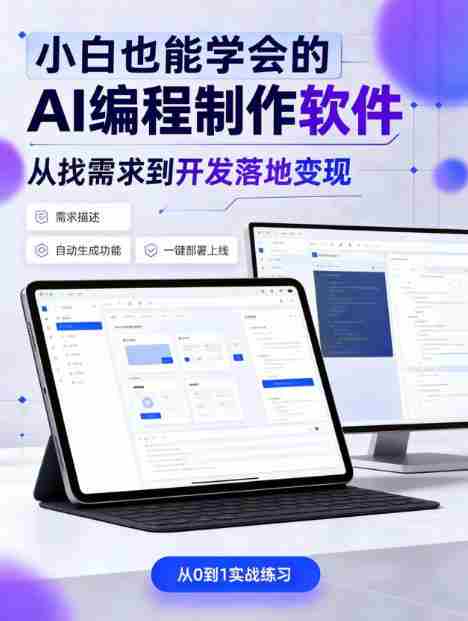 手把手教会你ai编程制作软件到变现全路径，零基础小白轻松上手，从找需求到开发落地变现【揭秘】-副业部