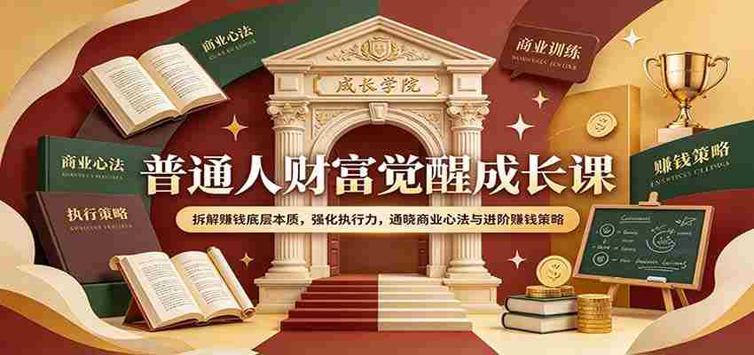 揭秘财富觉醒之道:深度剖析盈利核心,提升行动力,领悟商业智慧及高效赚钱技巧-副业部