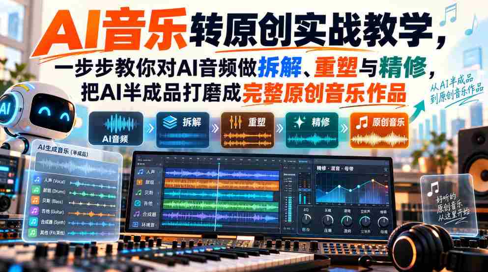 深度解析AI音乐创作：手把手教学，让AI音频从半成品蜕变为完美原创