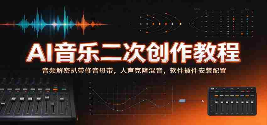 揭秘AI音乐创作秘籍：音频破解与母带修复，人声复制与混音技巧，软件插件安装与设置指南-副业部