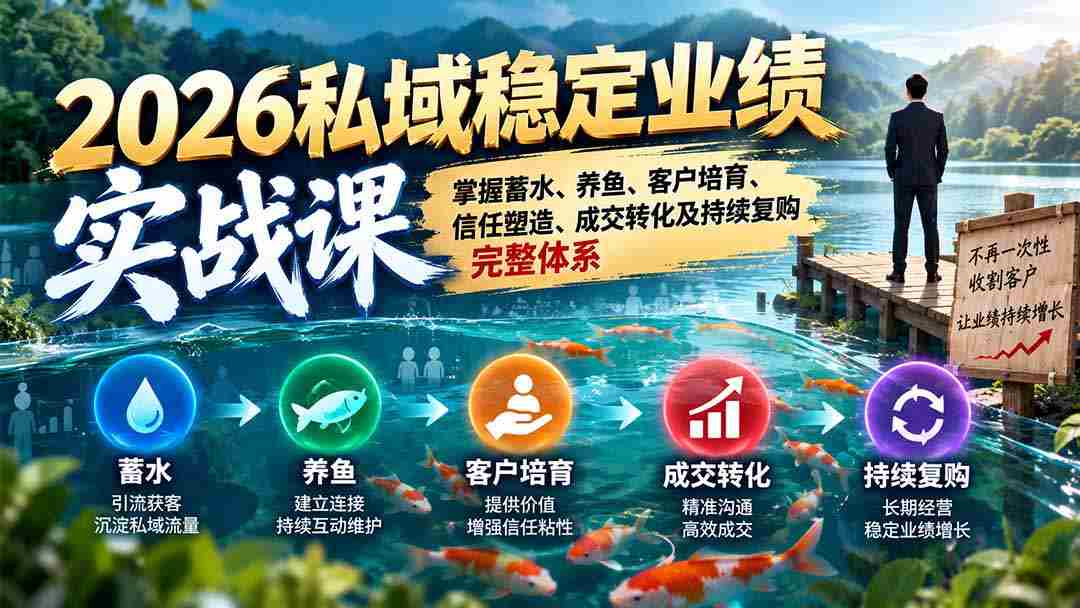 2026年度私域流量盈利攻略：全面解锁蓄客、养客、培育客户信任、实现交易转化与长久回购策略
