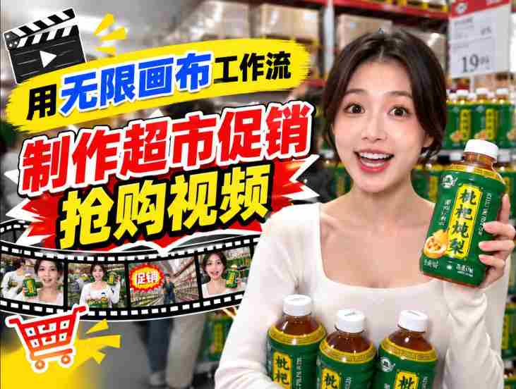 畅享无限创意，超市促销视频狂潮来袭！TikTok抖音带货短视频一键生成，抢购热潮一触即发！