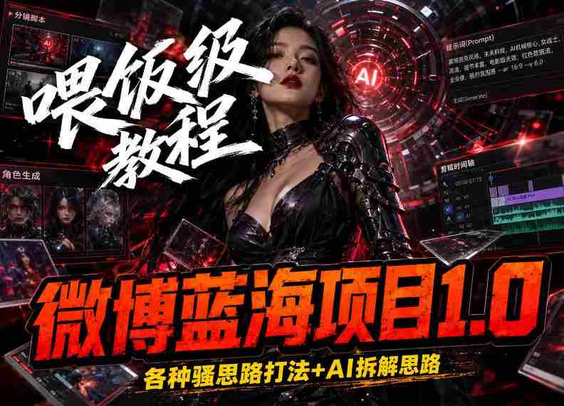 探索微博蓝海，多维度Sao策略+AI引流技巧，全方位实操教程大放送