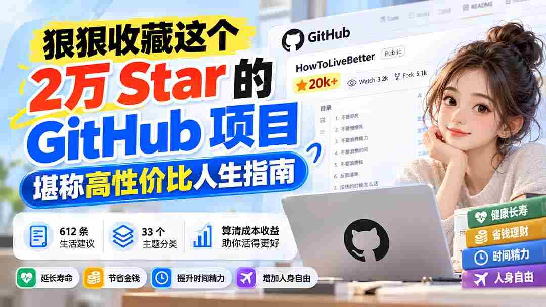 揭秘：这款拥有2万星标的GitHub项目，成为超值人生攻略宝典！